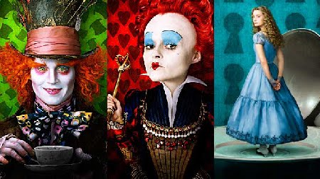Johnny Depp, Helena Bonham Carter e Mia Wasikowska