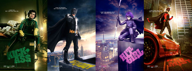 Kick Ass, Big Daddy, Hit Girl e Red Mist Kick-Ass, Big Daddy, Hit Girl e Red Mist