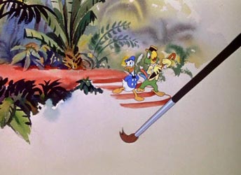 Donald e Zé Carioca em cena de Aquarela do Brasil
