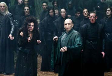 Bellatrix e Voldemort em Harry Potter e As Relíquias da Morte - Parte 2