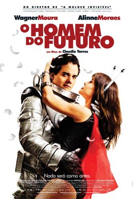 Wagner Moura e Aline Moraes em O Homem do Futuro